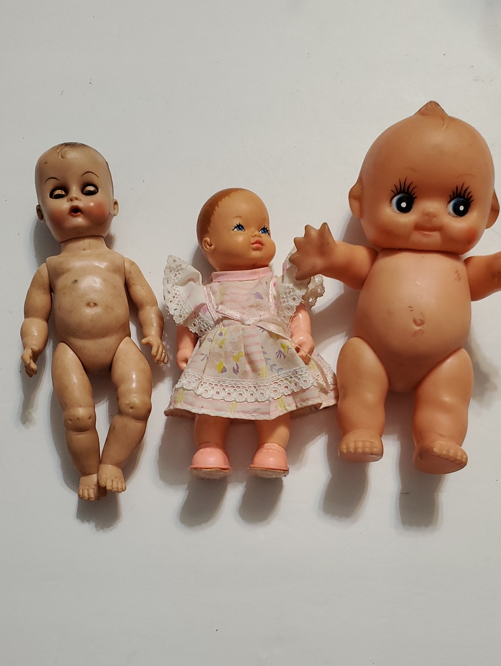 Set of Three Vintage Baby Dolls  Kids' Play Dolls - Unbranded